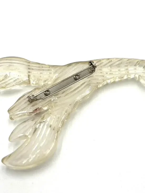 Clear Lucite Lobster/Crawfish Brooch - Picture 4 of 7